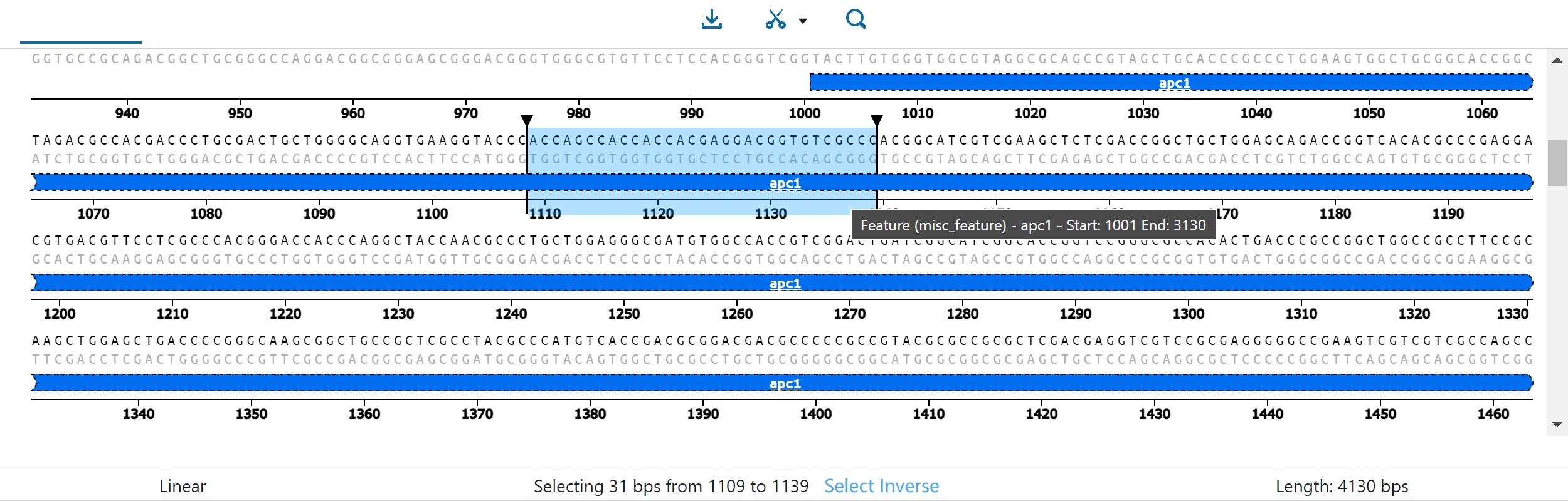 Sequence Map：将DNA序列展示到具体碱基对级别。